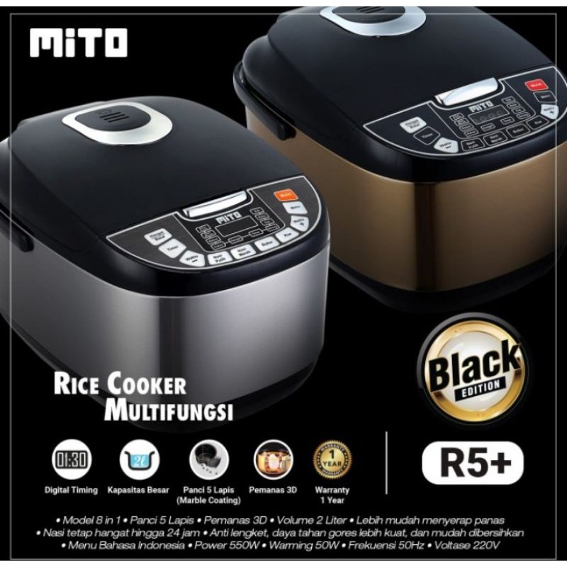 Jual Mito Digital Rice Cooker R5+ Mito R5 mito Rice cooker