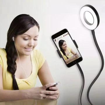 Ring Light Lazypod 3 Mode With Phone Holder 2in1 Ringlight Selfie Tiktok Live Stream Jepit