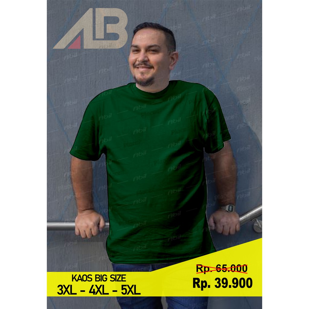 Jual Bisa Cod Kaos Polos Pria Big Si Ze Combet S Kaos Polos Hijau