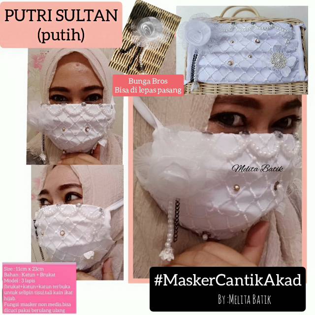 Jual MASKER KAIN CANTIK PUTRI SULTAN SERIES | Shopee Indonesia