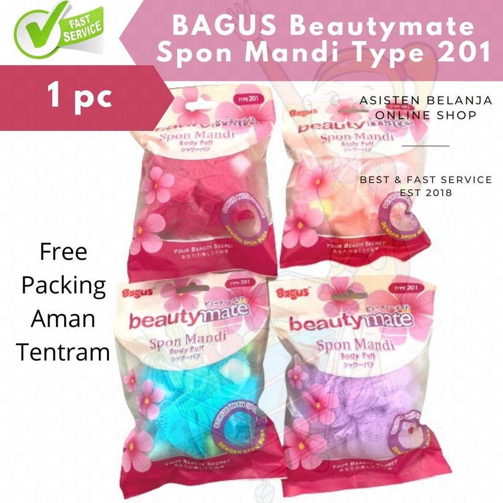 Jual BAGUS Beautymate Spons Tipe 205 / 201 Busa Spon Mandi Shower Puff Sponge Sabut Shopee