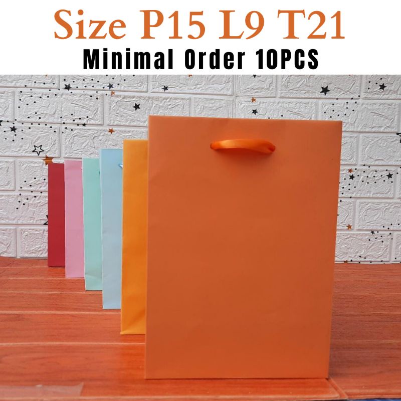 Jual Paper Bag Murah, Paperbag Warna POLOS Uk 15x9x21 MINIMAL ORDER ...