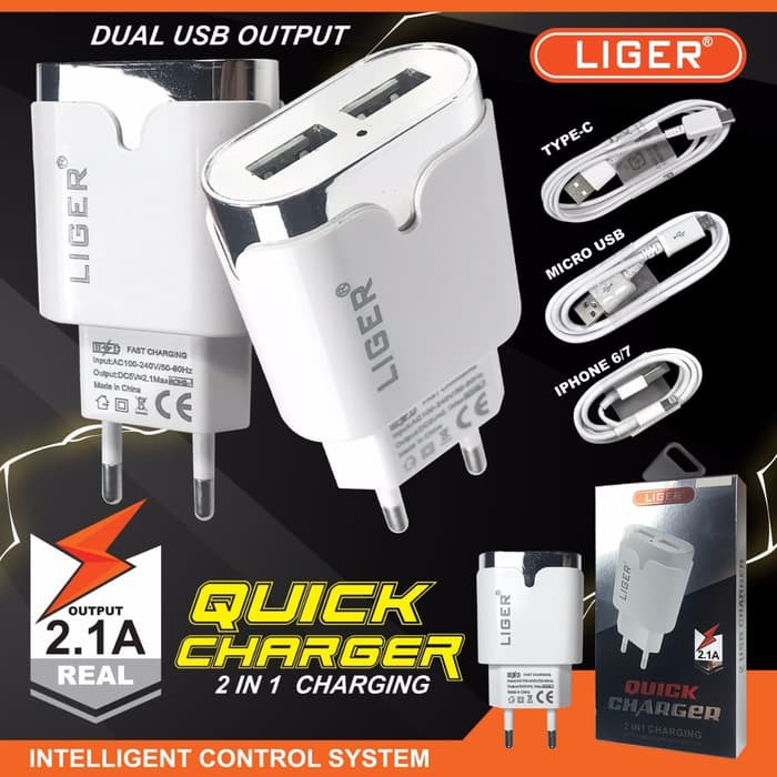 Jual LIGER Quick Charger Tipe Micro Original | Shopee Indonesia