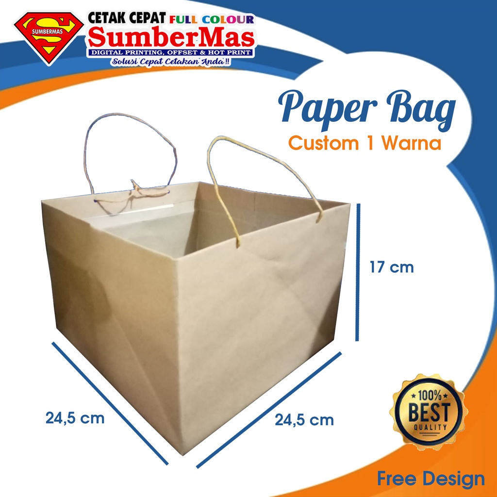 Jual Paper Bag Custom Warna Tanpa Minimum Order Shopee Indonesia