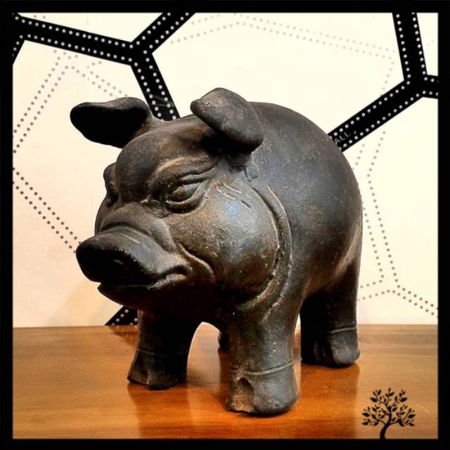 Jual 2pcs patung piggy terracota/patung babi tanah liat | Shopee Indonesia