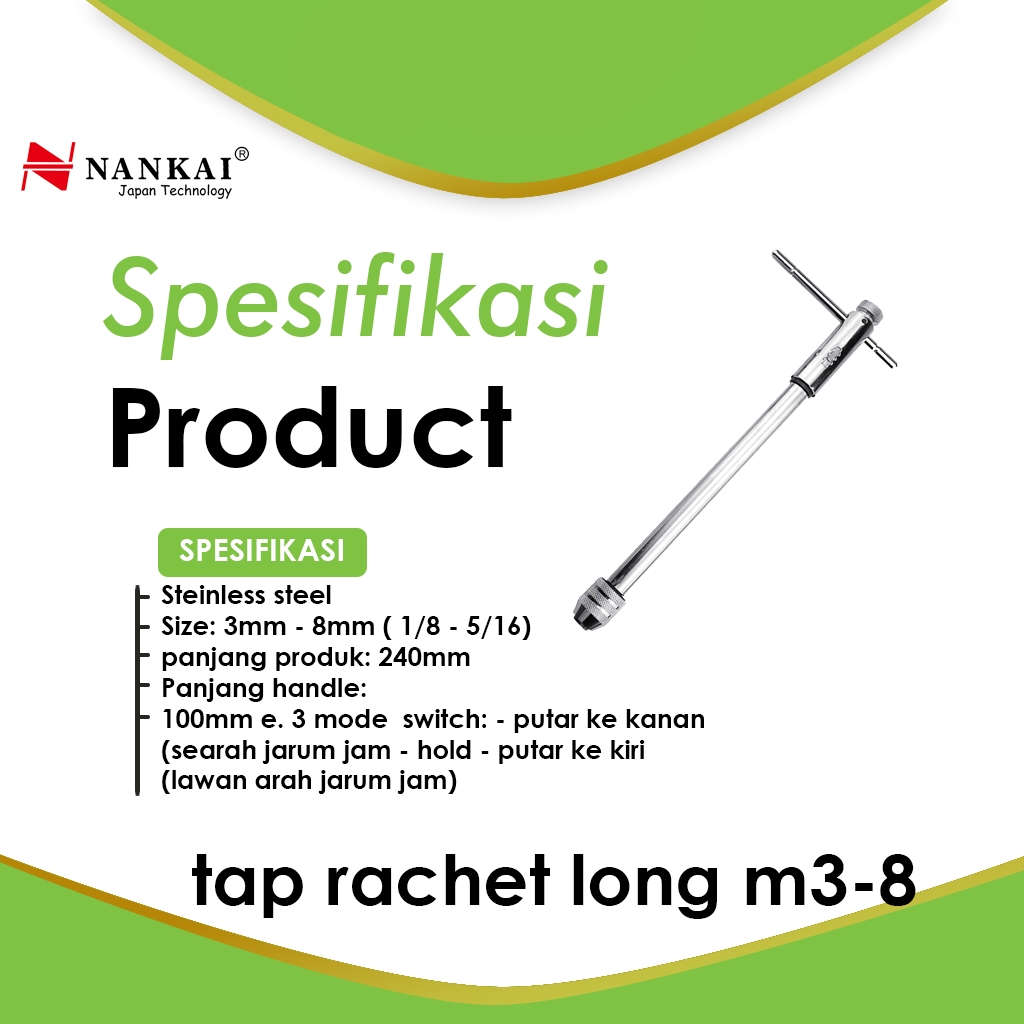 Jual Tap Rachet Long M3-8 Nankai | Shopee Indonesia