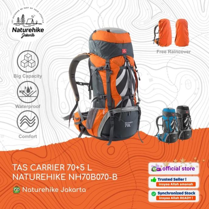 Jual [[[TERBARU BISA COD]]] TAS CARRIER 70+5 L NATUREHIKE NH70B070-B ...