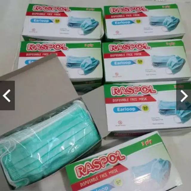 Jual Masker Earloop Raspol 3 Ply Seperti Sensi | Shopee Indonesia