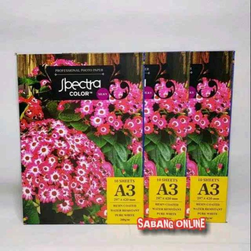 Jual KERTAS FOTO SPECTRA A3 / FUJI FILM A3 A3+ / PAPER INJET A3 SILKY ...