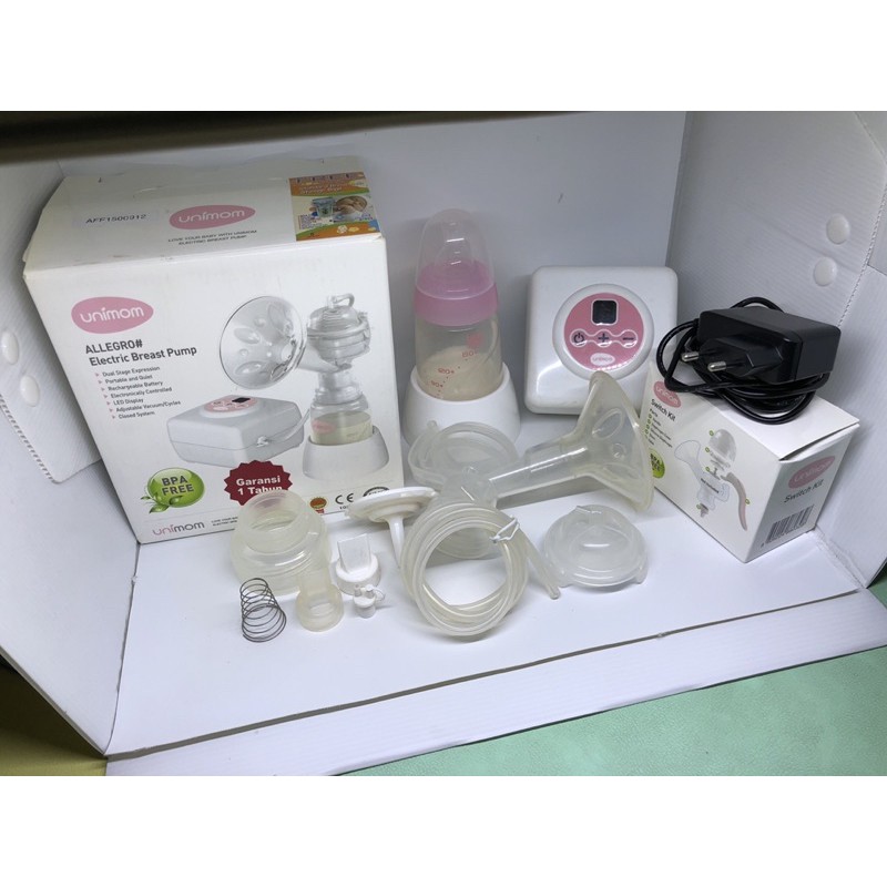 Jual Preloved Unimom Allegro Breast Pump Electric + Switch Kit (manual