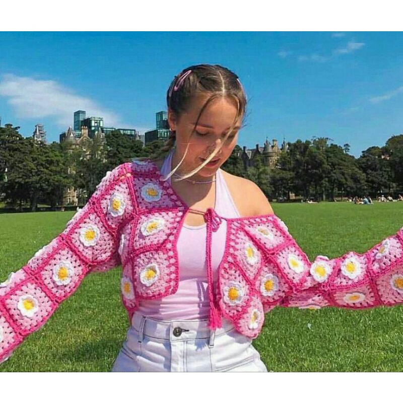 Jual CUSTOM SWEATER CARDIGAN RAJUT HANDMADE CANTIK | Shopee Indonesia