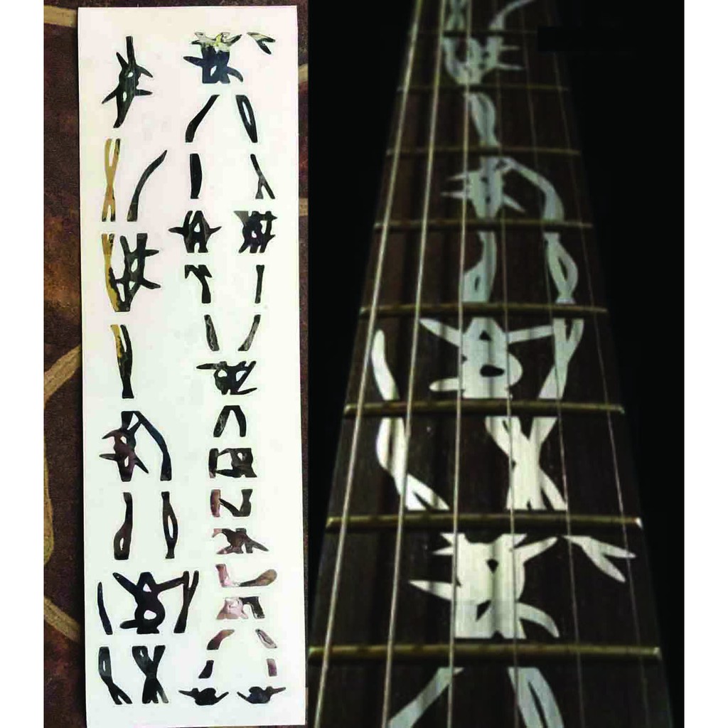 Jual Barbed Wire Barb Kawat Fingerboard Sticker Inlay Gitar Fretboard ...