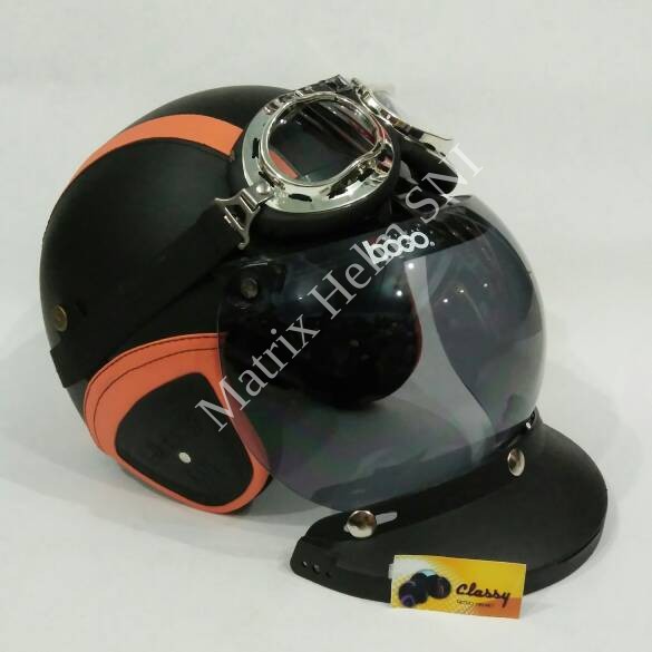 Jual HM-2122 Helm Bogo Retro Bonus Kacamata Chrome Dan Path U2Cd 3H20 ...