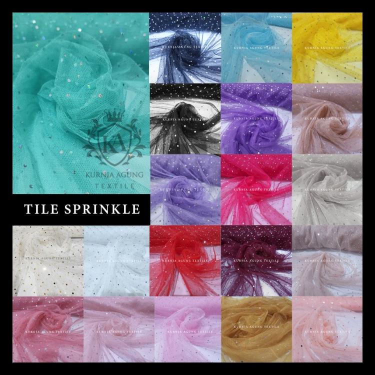 Jual Kain Tile / Tulle Glitter Sprinkle Halus 170 Cm Permeter Murah ...