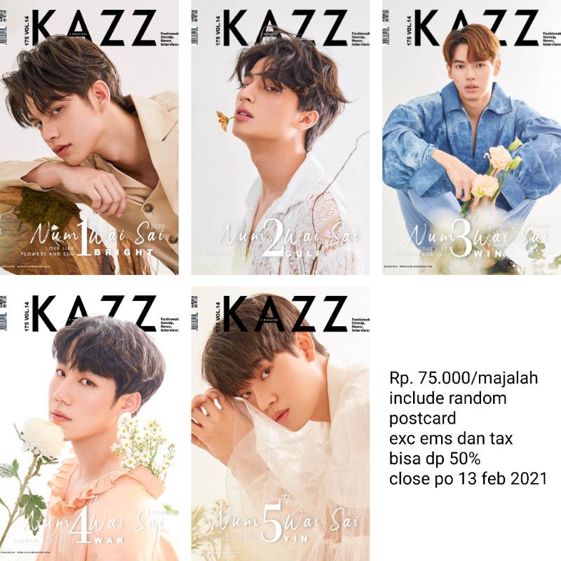 (CLOSE PO) KAZZ MAGAZINE 175 VOL. 14 NUM WAI SAI BRIGHT, GULF, WIN, WAR, YIN