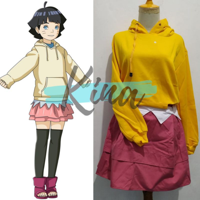 Boruto Naruto Next Generation Uzumaki Himawari Cosplay Costume Anime