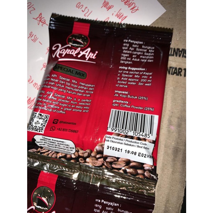Jual Trendi Kopi Kapal Api Mix 25 Gram 1 Dus . Expired Panjang Hot Sale