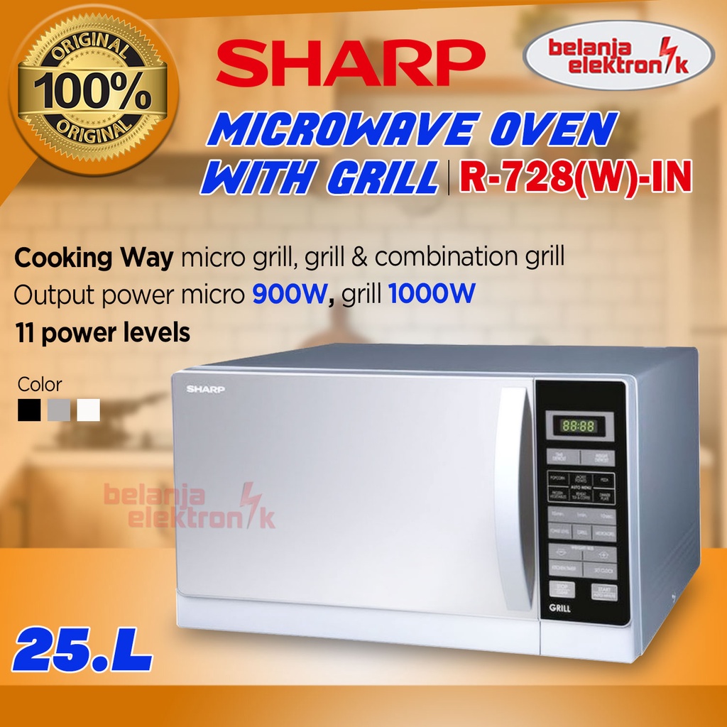 Jual SHARP MICROWAVE GRILL 25 LITER R-728 | Shopee Indonesia