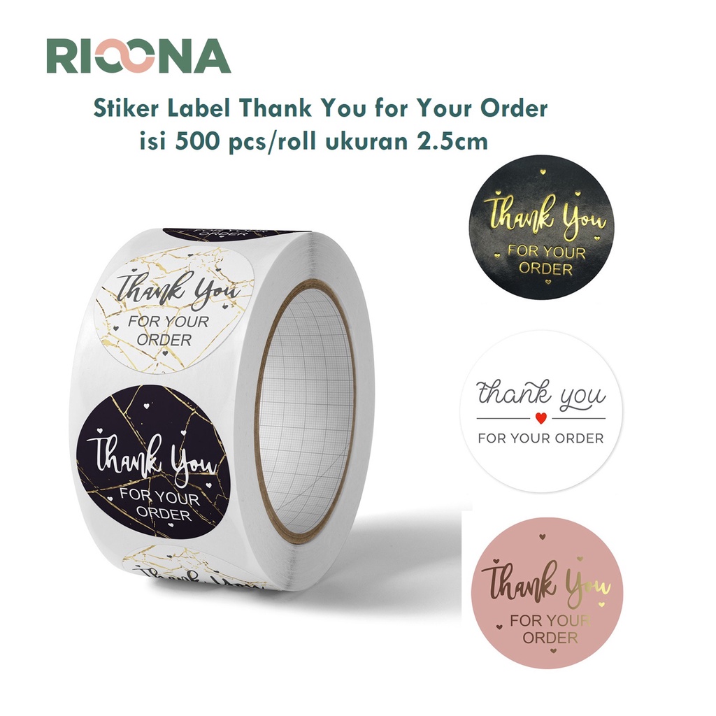 Jual 500 pcs Stiker Label Thank You For Your Order | Shopee Indonesia