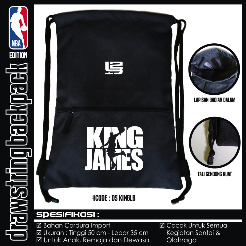 Lebron james drawstring clearance backpack