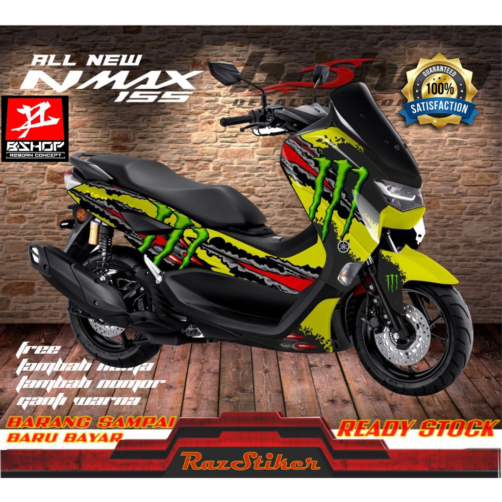 Jual Stiker Decal Motor Yamaha Nmax Motif ME Kuning | Shopee Indonesia