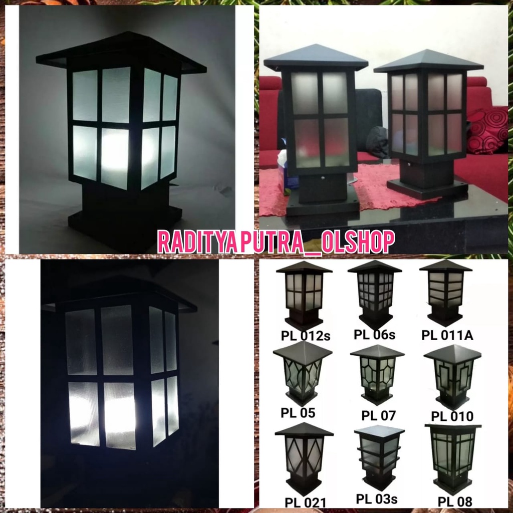 Jual lampu taman pagar pilar/lampu pagar pilar minimalis pl 012s/lampu