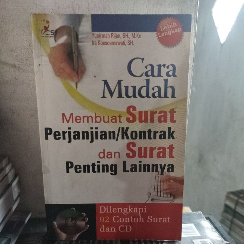 Jual Cara Mudah Membuat Surat Perjanjiankontrak Dan Surat Penting Lainnya Plus Cd Vsp3 8550