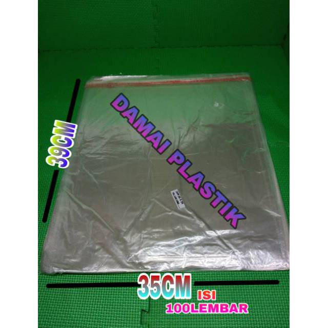 Jual Isi100pcs Ukuran35x39 Plastik Opp Kemasan Packing Baju Bening Plastik Baju Seal Lem 25x35 3682