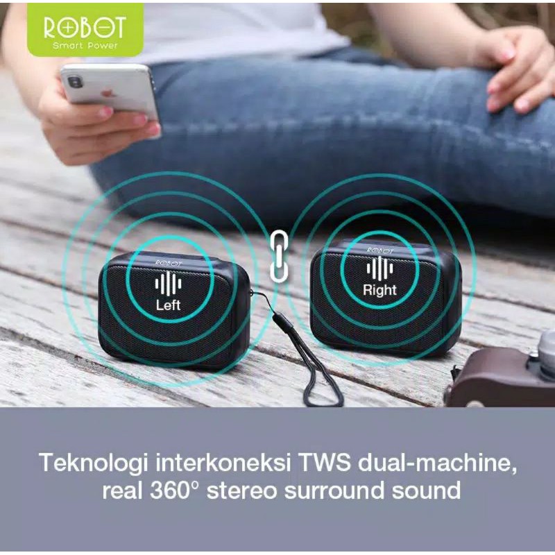 Jual Speaker Bluetooth Robot RB100 Portable Wireless Super Bass Mini ...