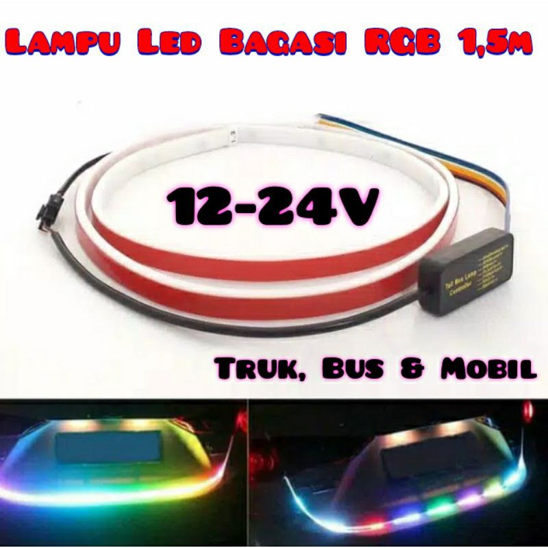 Jual Lampu Led Drl Bagasi Rgb Size 150cm 24V Truck Bus Mobil