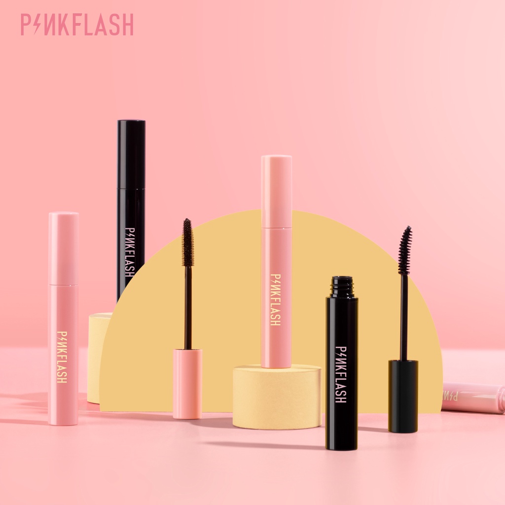 Jual Pinkflash Oilproof Curl Mascara Day Night Lengthening Pink