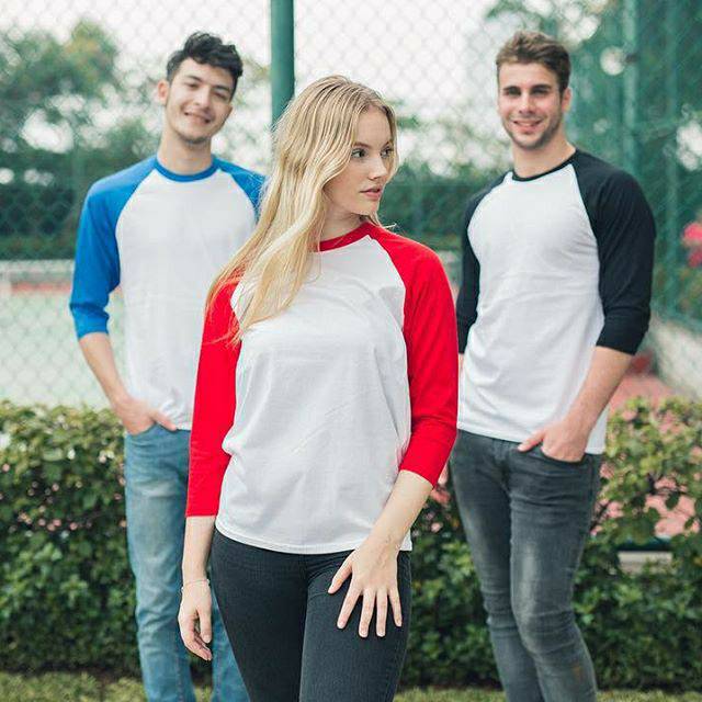 Jual RAGLAN 3/4 COTTON COMBED (UNISEX) | Shopee Indonesia
