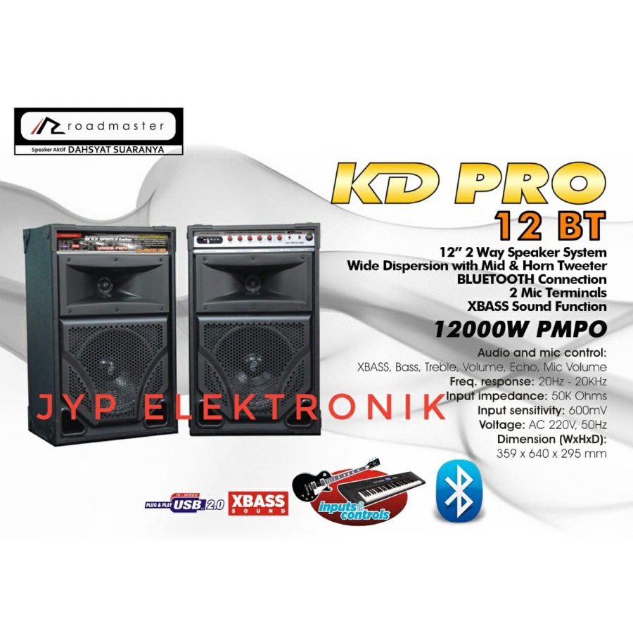 Jual Speaker Aktif Roadmaster Kd Pro Bt Kd Pro Bt New Shopee