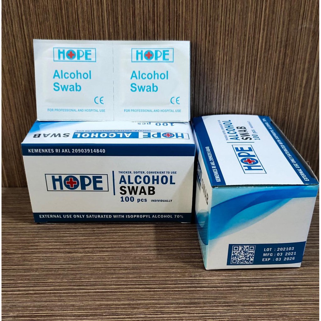 Jual HOPE - Alcohol swabs 2 ply 100 lembar | Shopee Indonesia