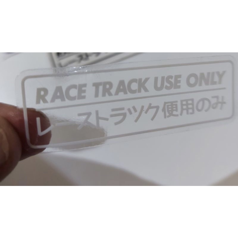 Jual Sticker Stiker Motor Cutting Transparan Race Track Use Only ...