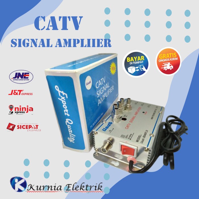 Jual CATV Signal Amplifier Booster 4 Way 40db USAT | Shopee Indonesia