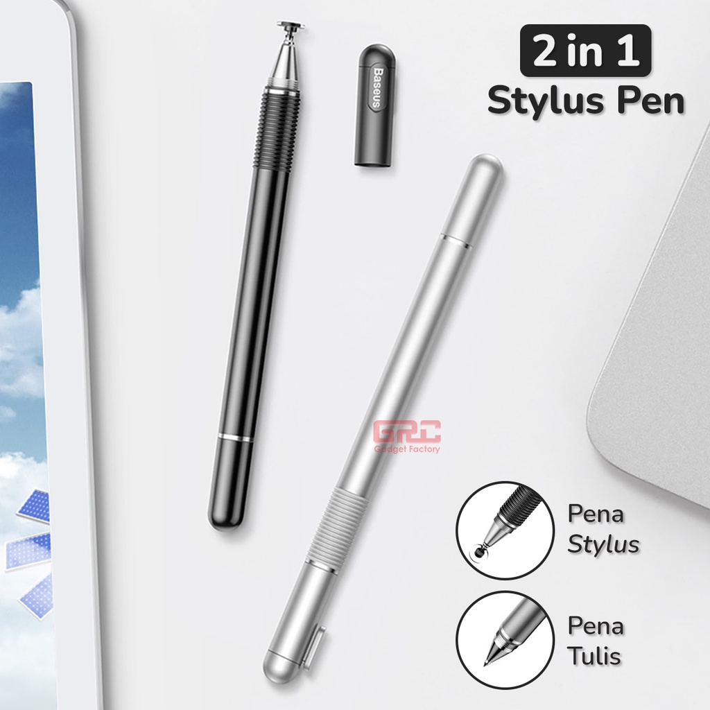 Jual BASEUS Household Pen Touch Stylus 2 in 1 Digital Pan for iPad