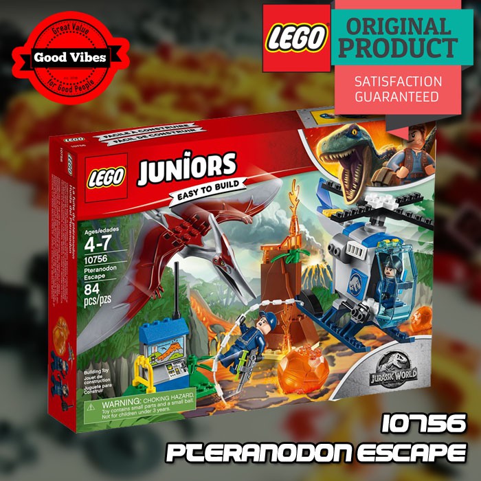 Jual LEGO Original JUNIORS 10756 Pteranodon Escape - Mainan Anak ...