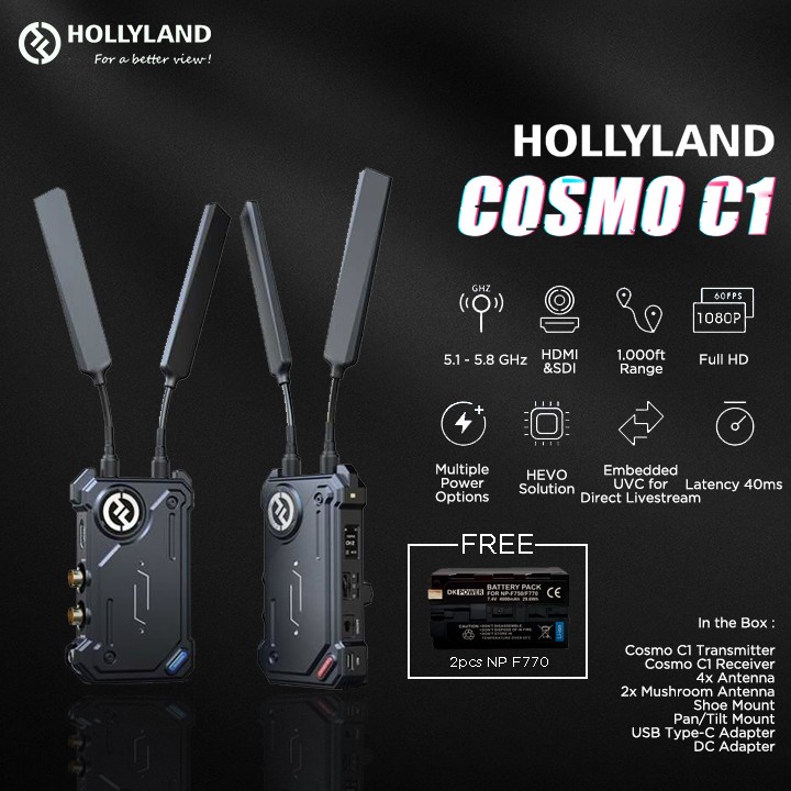 Jual Hollyland Cosmo C1 SDI/HDMI Wireless Video Transmission System