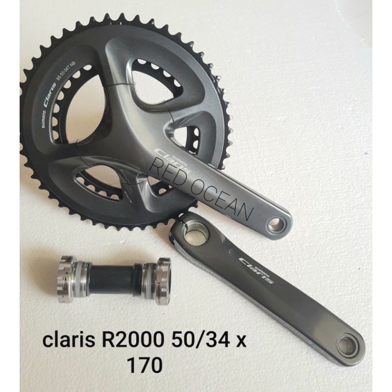 Shimano Claris FC-RS200 Crankset 50/34 2x8-speed - Black