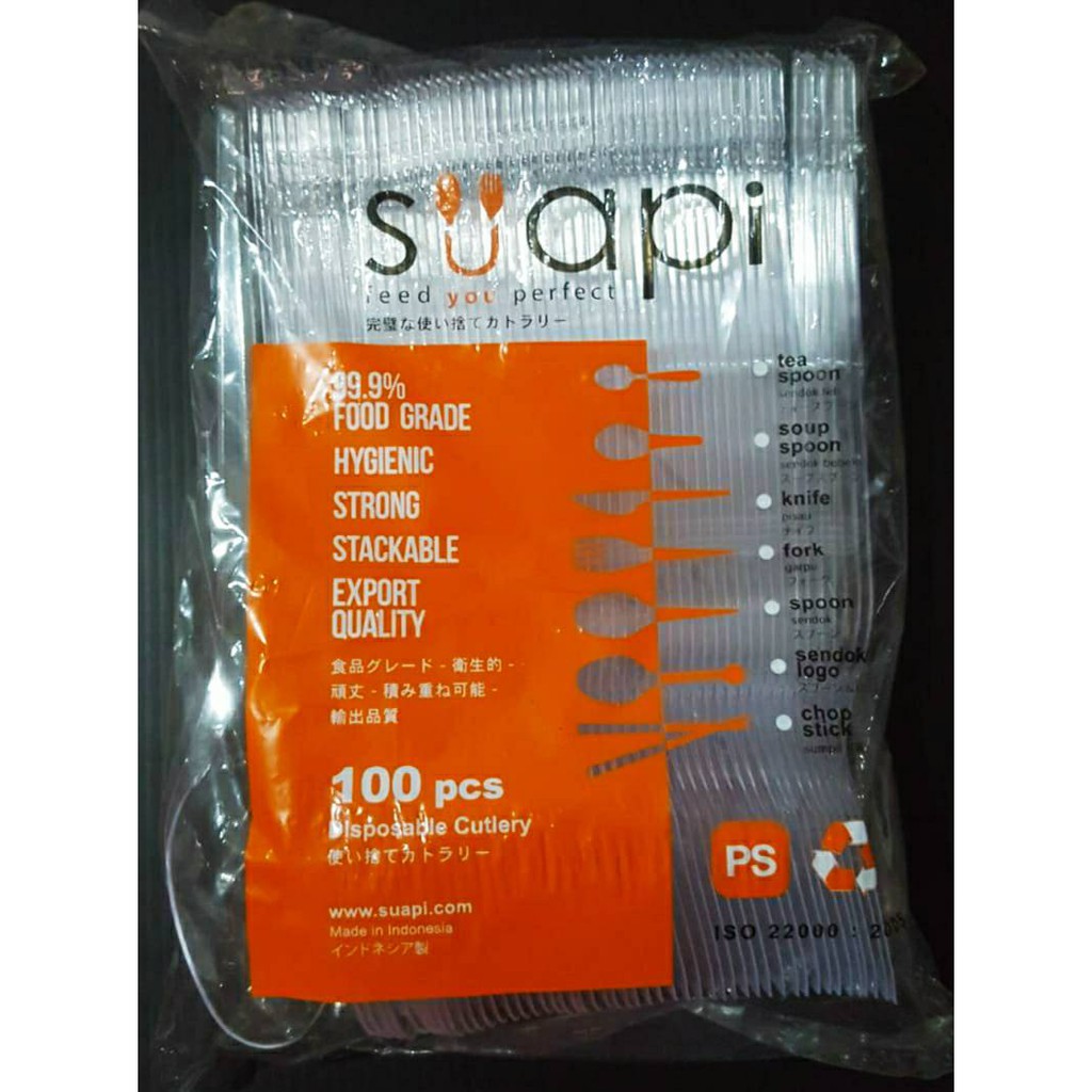 Jual Sendok Suapi Bening Sendok Makan Isi 100 Pcs Shopee Indonesia