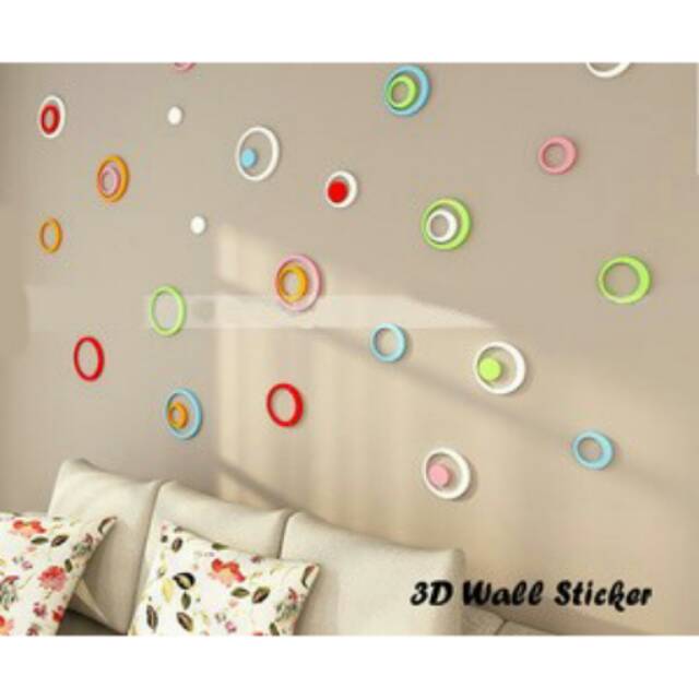 Jual 3d wall sticker model bulat | Shopee Indonesia