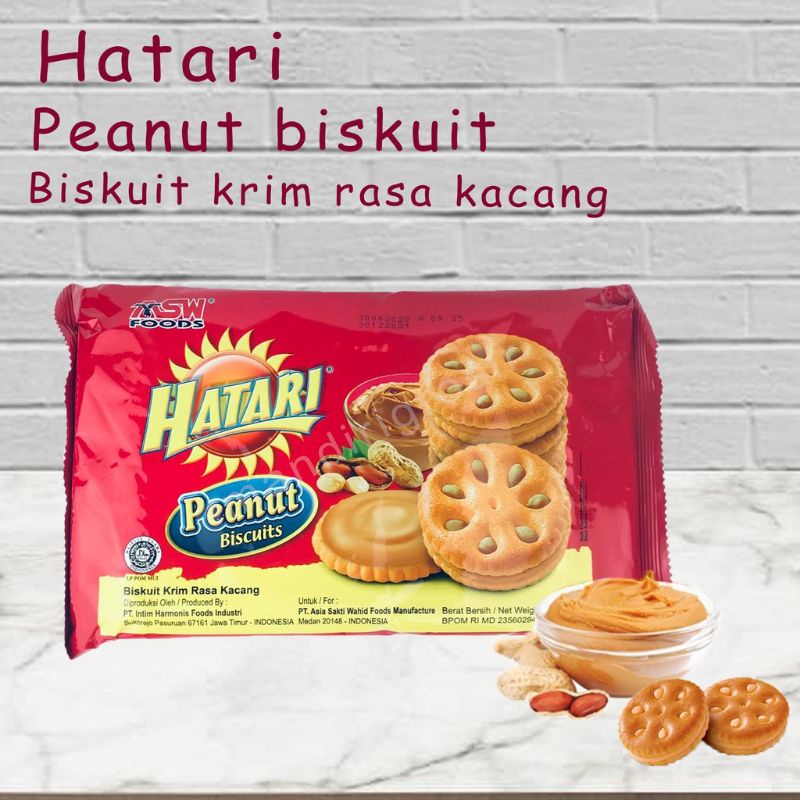 Jual Hatari peanut / pineapple biscuit 225gram | Shopee Indonesia
