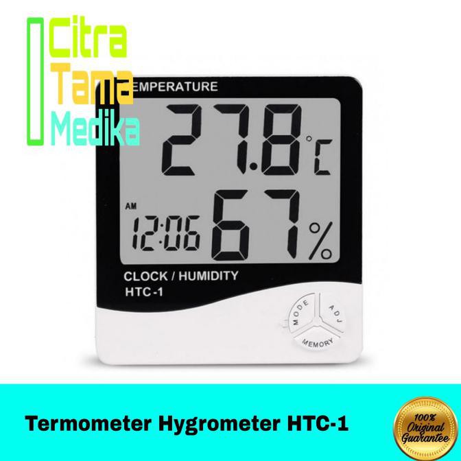 Jual Terbaru Temperature Digital Clock Humidity Htc-1 / Termometer ...