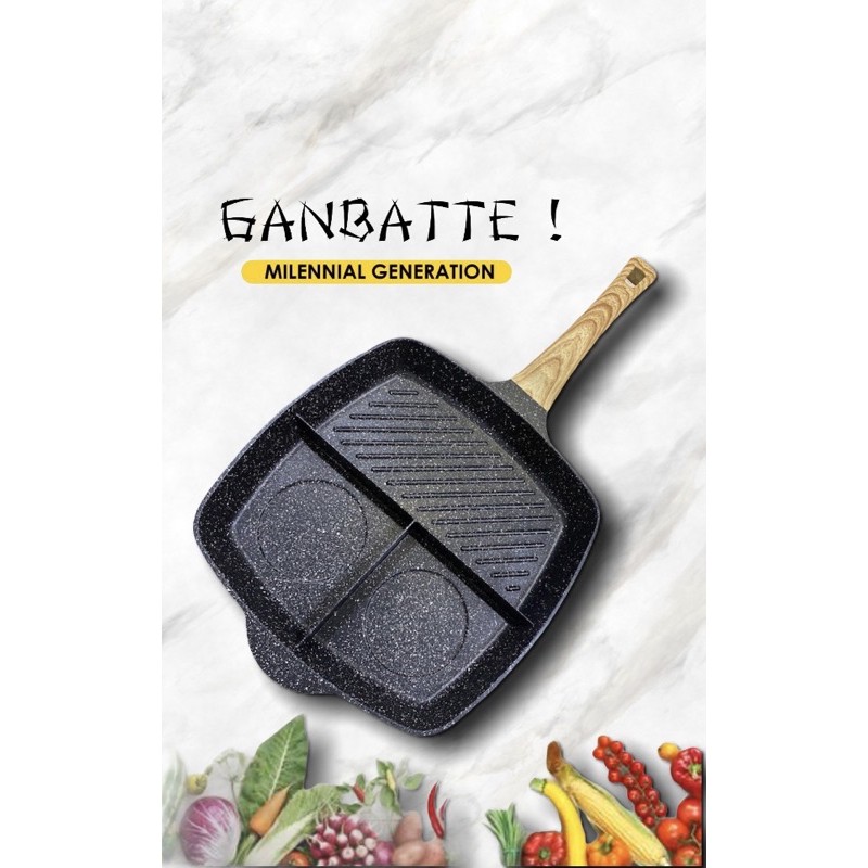 Promo Carote Grill Pan 3 in 1 Anti Lengket 28 Cm Diskon 3% di