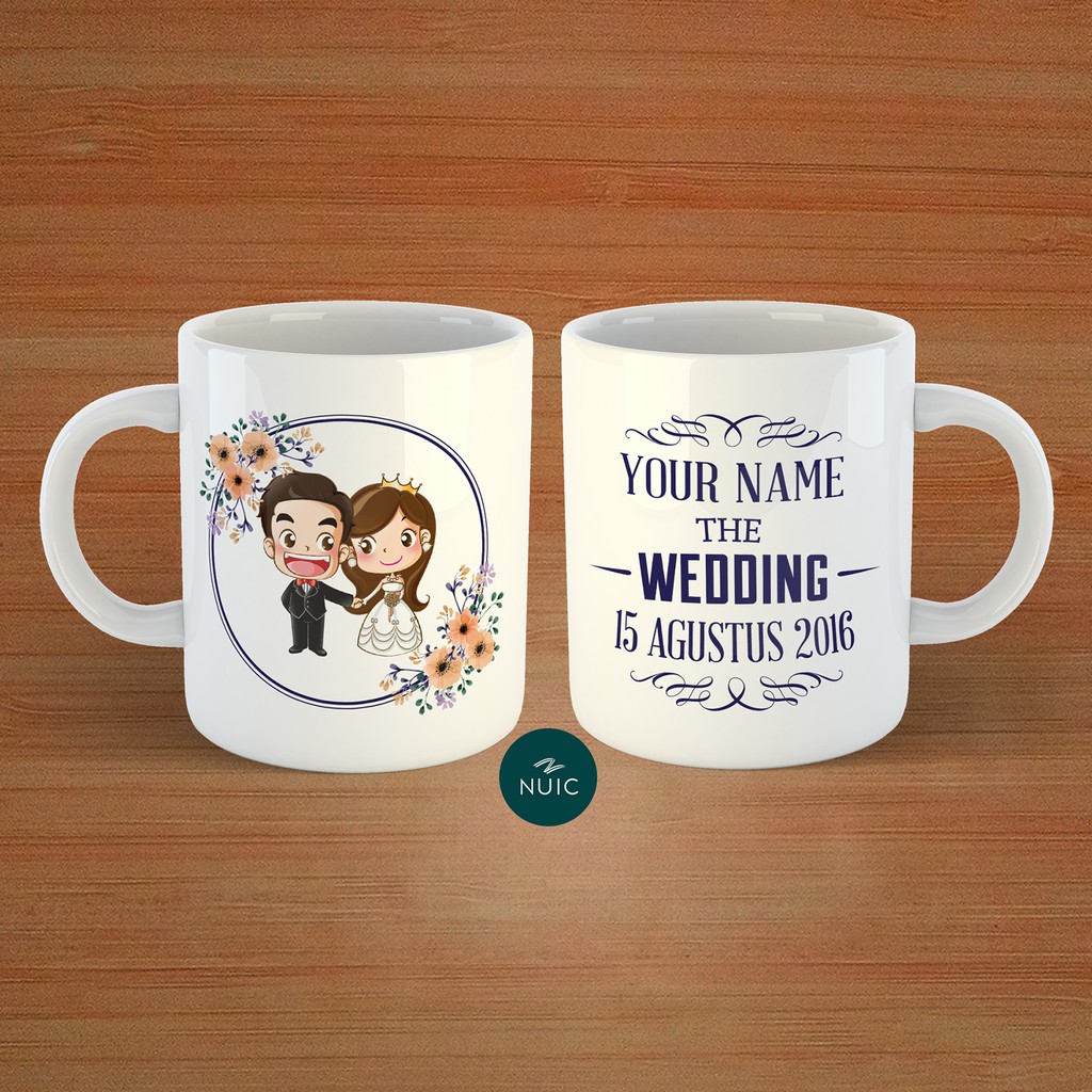 Jual Cetak Gelas Mug Custom Souvenir Pernikahan | Shopee Indonesia