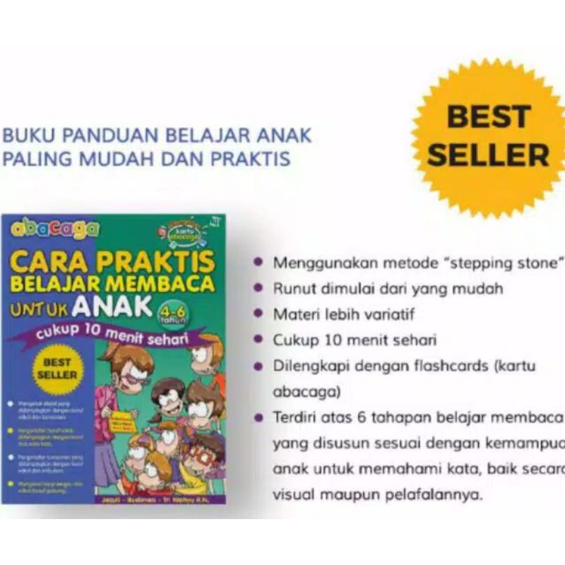 Jual Ori Buku Teks Abacaga Cara Praktis Belajar Membaca Untuk Usia 4