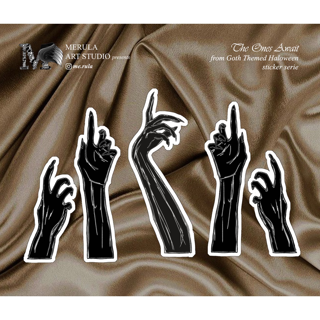 Jual GOTH THEMED STICKER - Sticker Gothic - Monochrome Sticker | Shopee ...