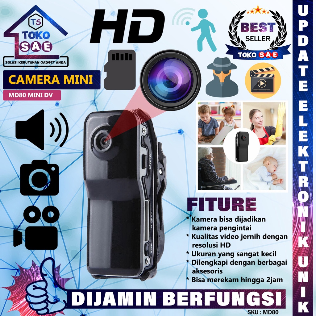 Jual Hidden Spy Camera MD80 Thumb Mini DV DVR Kamera Pengintai ...