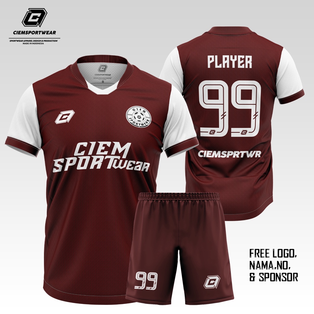 Jual BAJU JERSEY CUSTOM SABLON POLYPLEX FREE NAMA DAN NO PUNGGUNG BEBAS ...